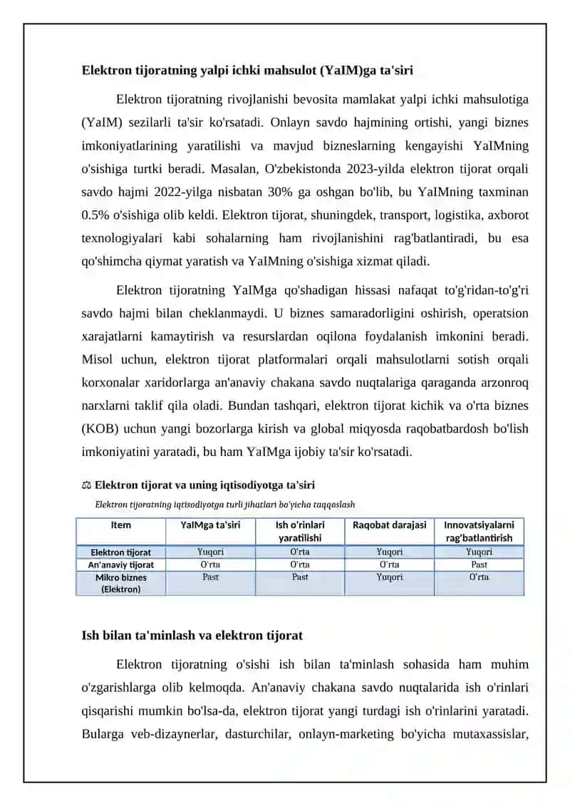 Elektron tijoratning iqtisodiyotga ta'siri 4