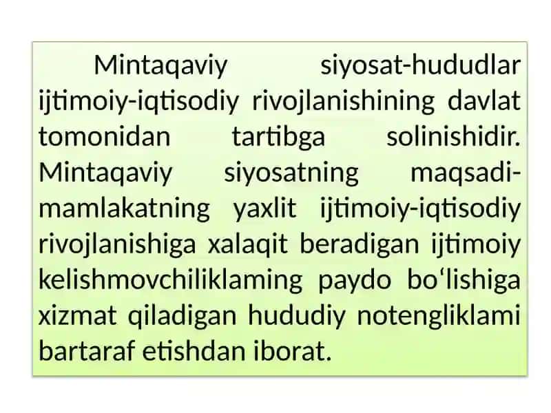 DAVLATNING MINTAQAVIY SIYOSATI VA HUDUDLAR RIVOJLANISHINING ISTIQBOLLARI 4