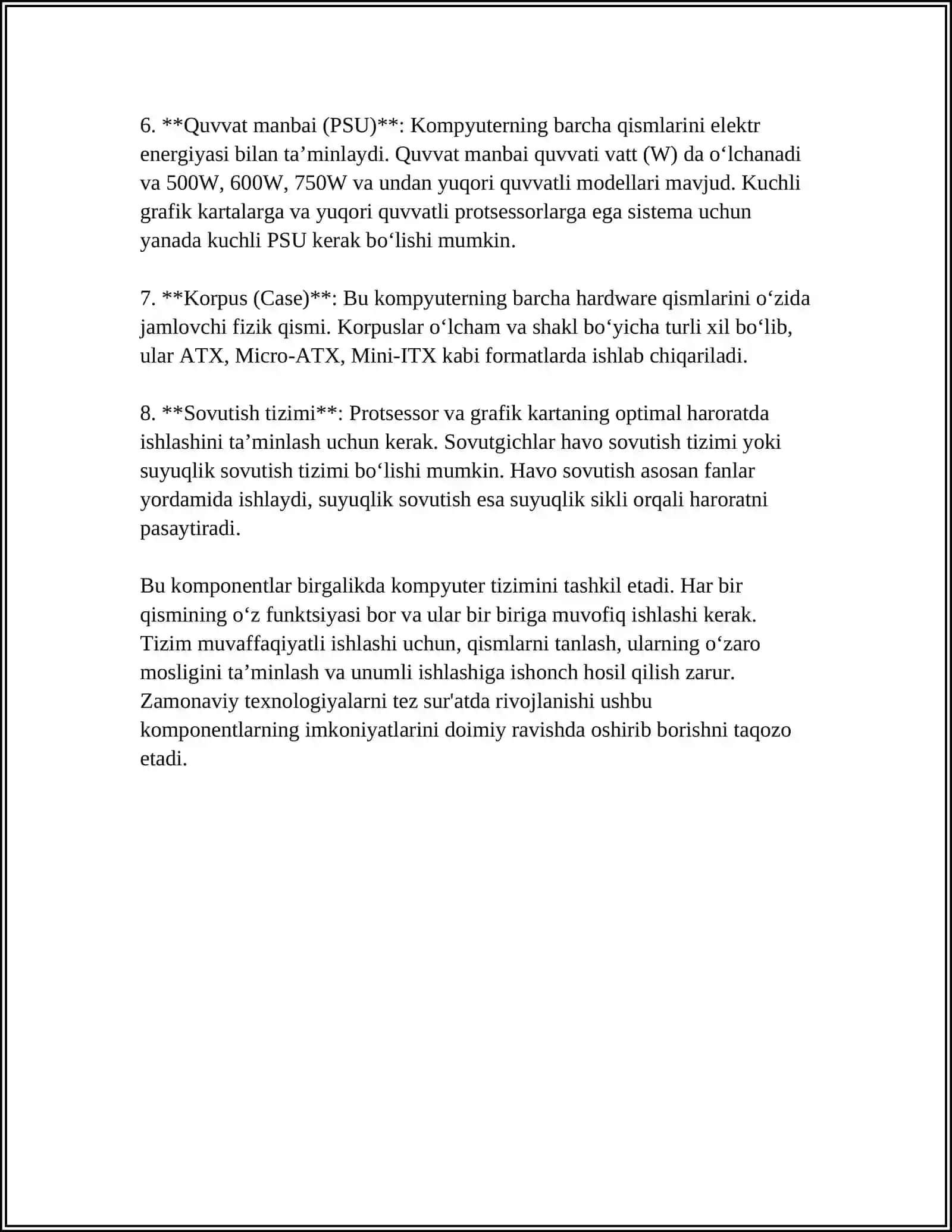 KOMPYUTERNING ASOSIY QISMLARI VA ISHLASH PRINSIPLARI 4