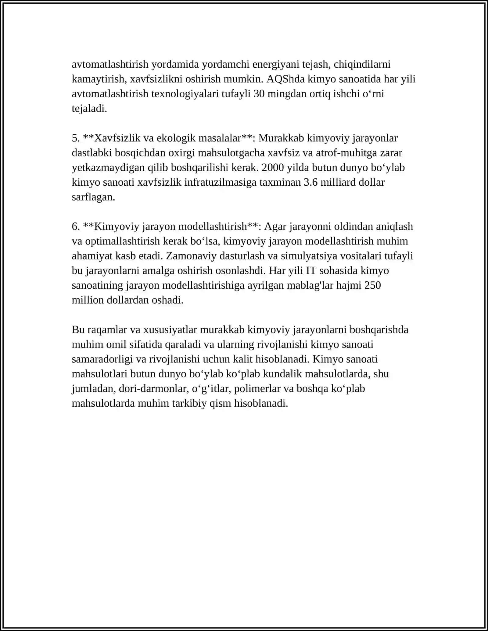 MURAKKAB VA QAYTAR KIMYOVIY JARAYONLAR 4