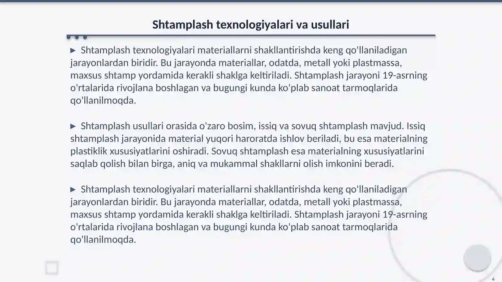 Ishqalanish va shtamplash yoli bilan shakl berish jihozlari 4