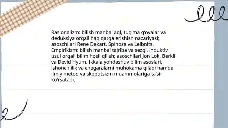 Bilish falsafasi 4