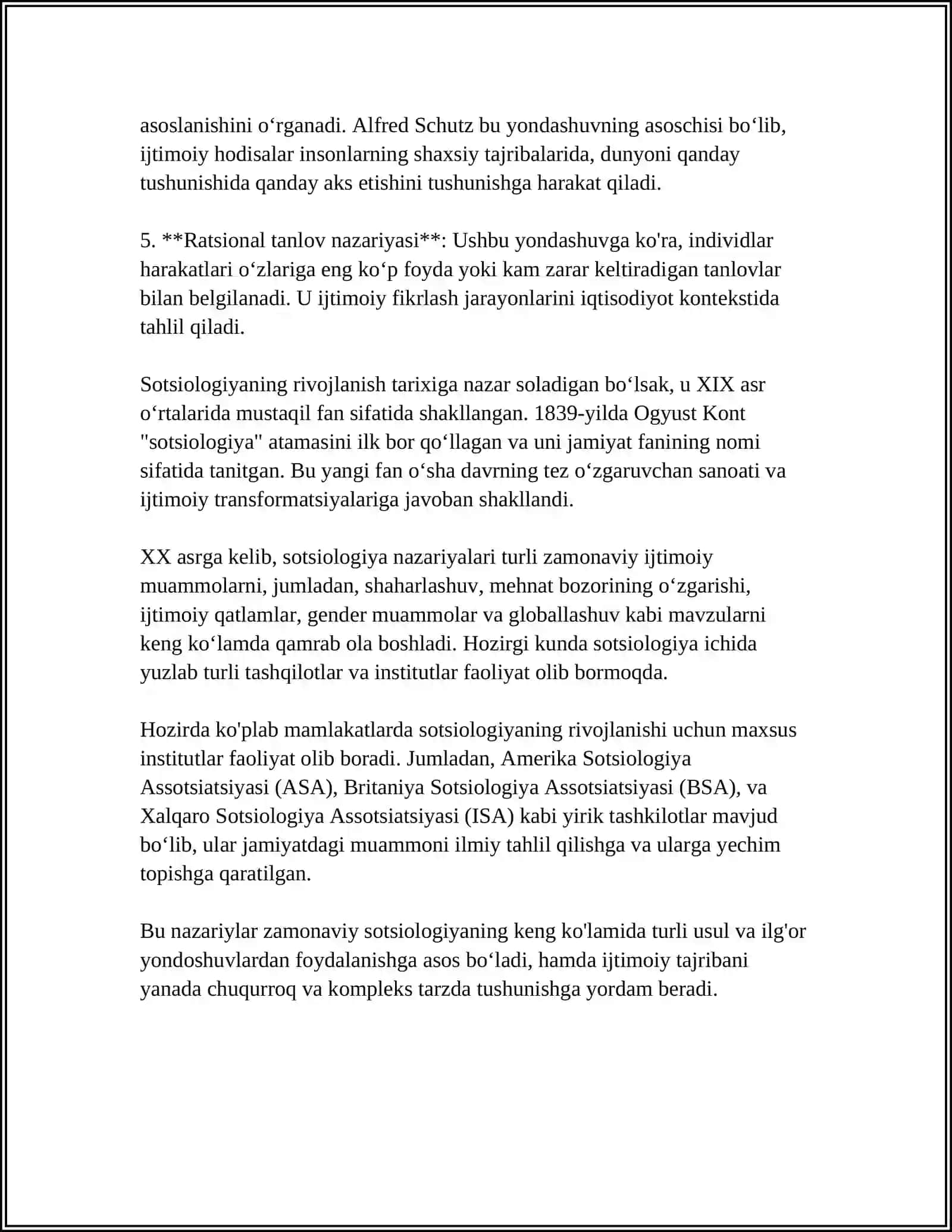 Sotsiologiyaning nazariy asoslari 4