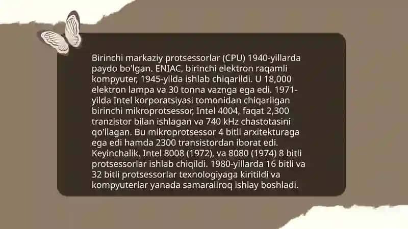 Markaziy protsessorlarning rivojlanish tarixi va turlari 4