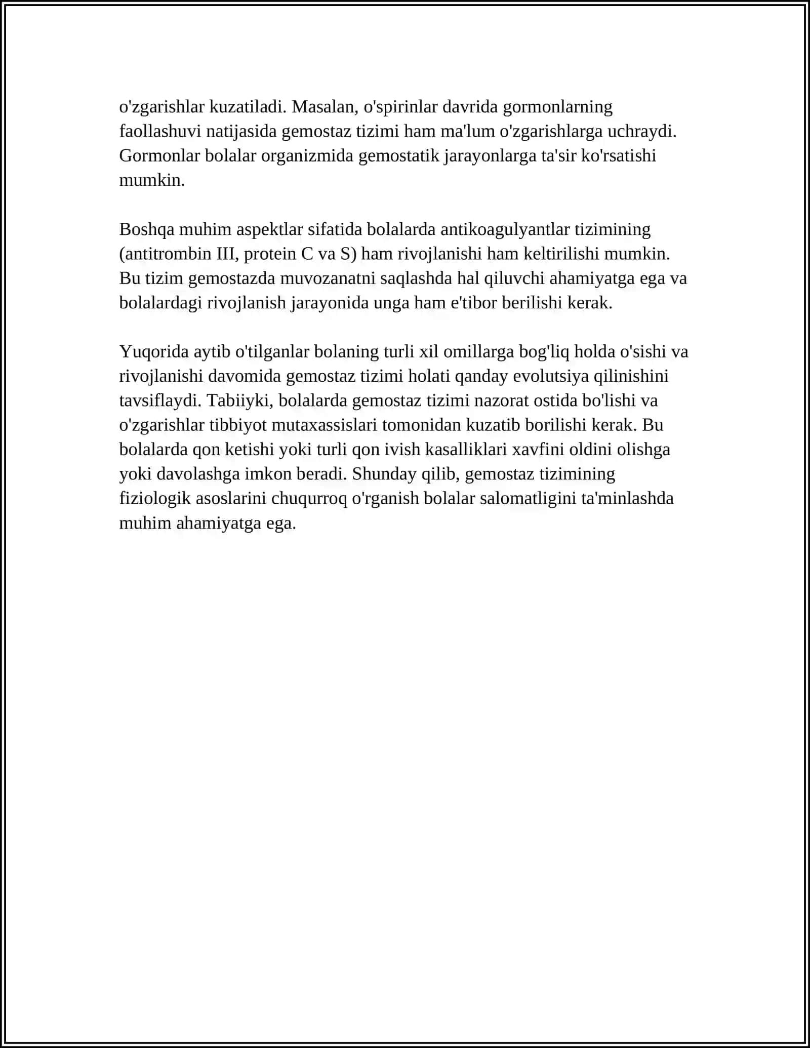 Gemostaz tizimi bolalarda 4