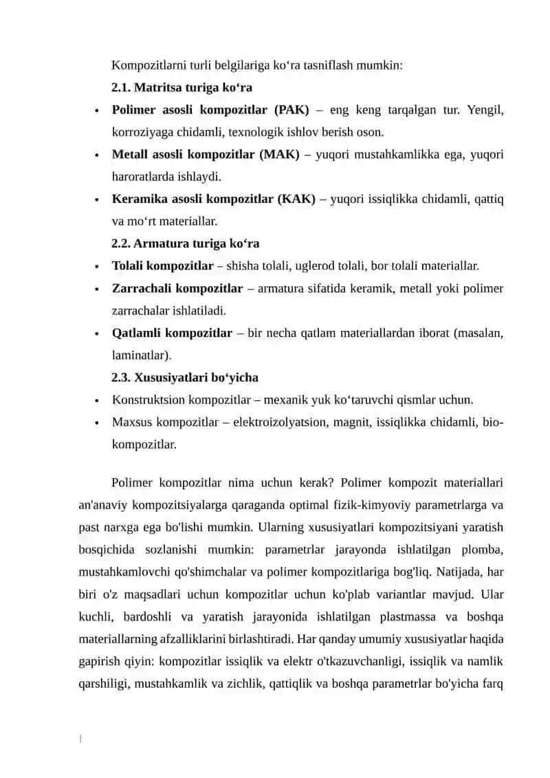 Polimerlar va kompozitlarning ahamiyati 4