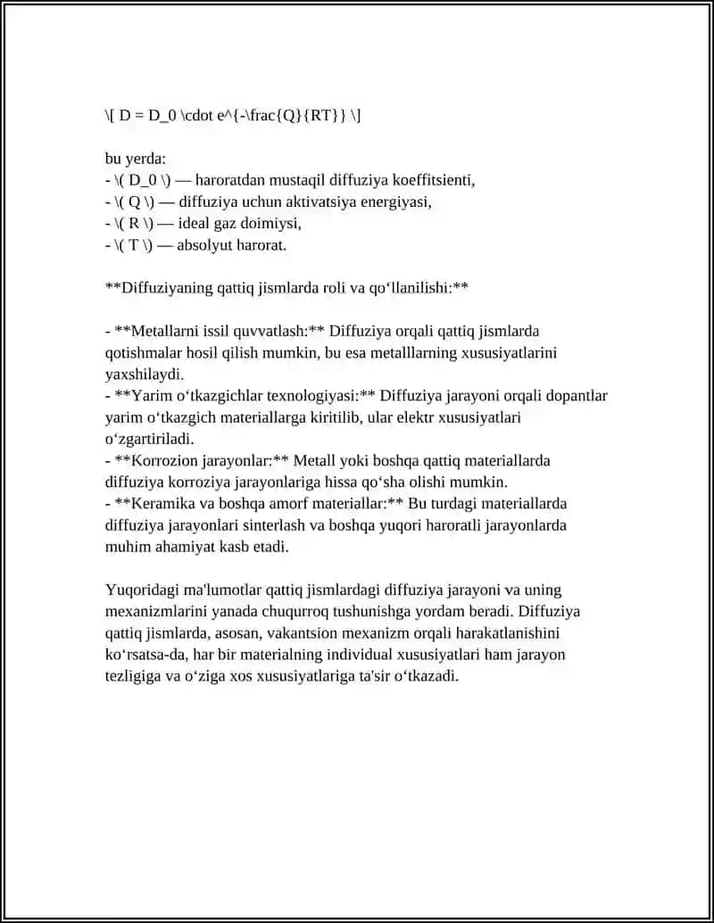 QATTIQ JISMLARDA DIFFIIZIYA HODISALARI 4