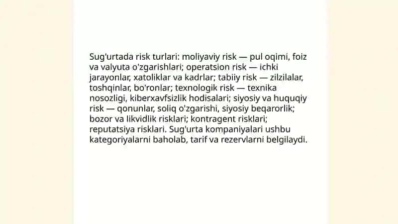 Risk nazariyasi va uning sug'urtadagi roli 4