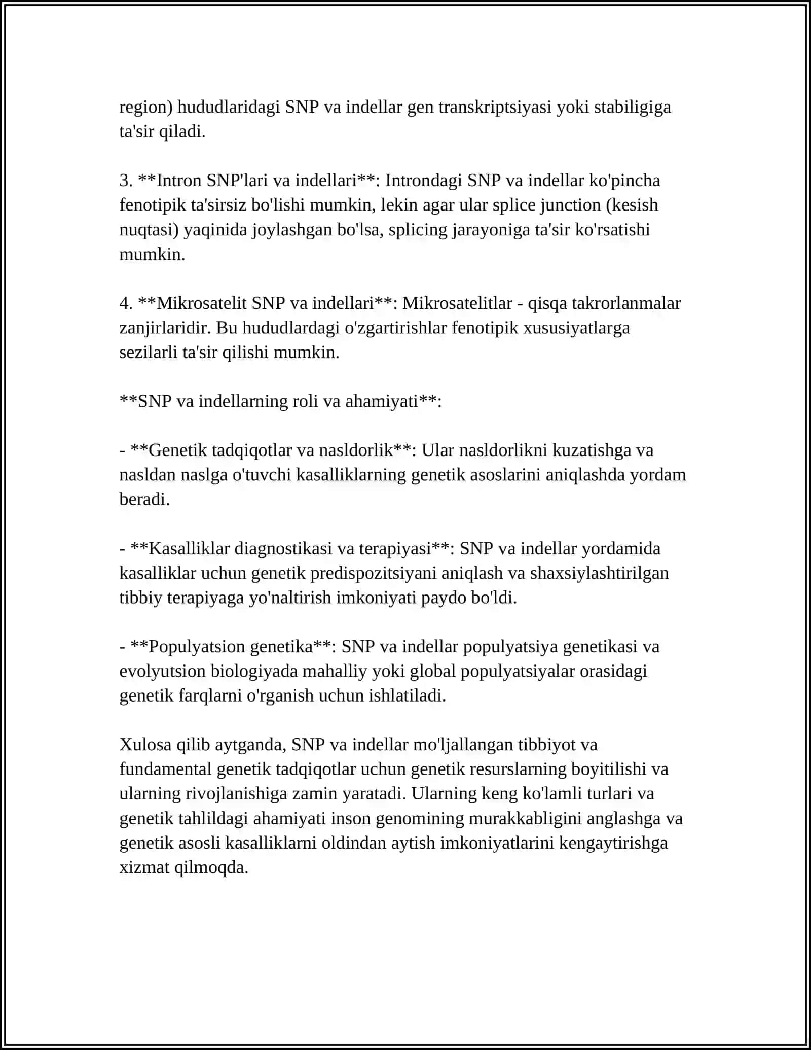 GENETIK VARIANTLARNI ANIQLASH SNP VA INDEL TAHLILI 4