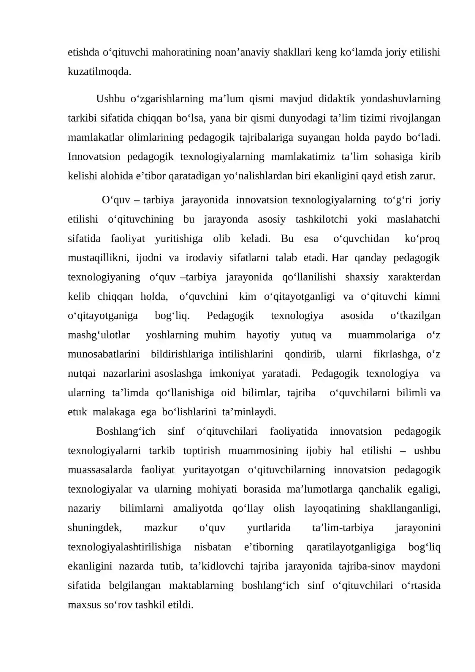 Aqli zaif bolalarga o’qish darslarini tashkil etishning o’ziga xos xususiyatlarini o’rganish 4