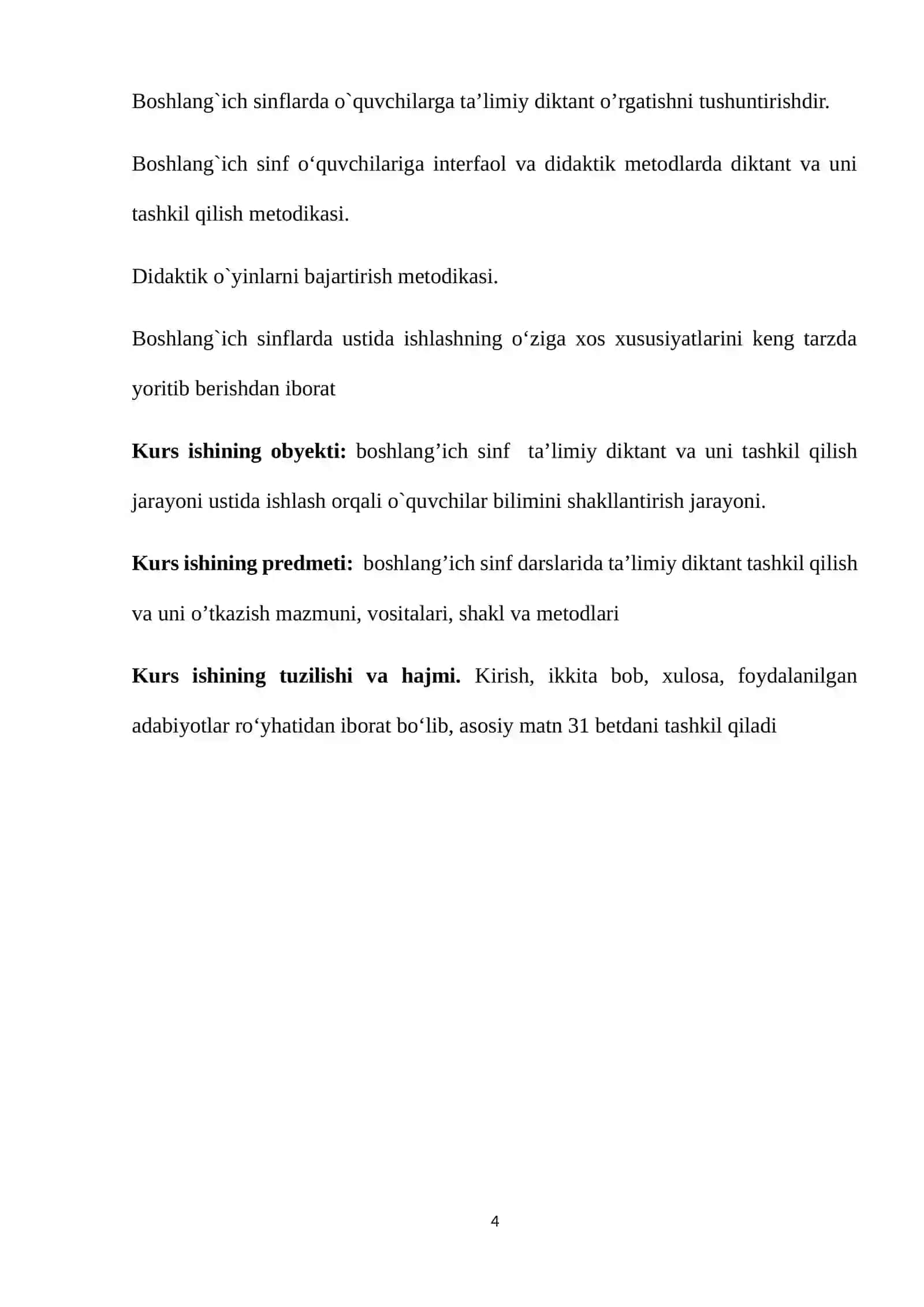 BOSHLANG’ICH SINFLARDA TA’LIMIY DIKTANT VA UNI TASHKIL ETISH 4