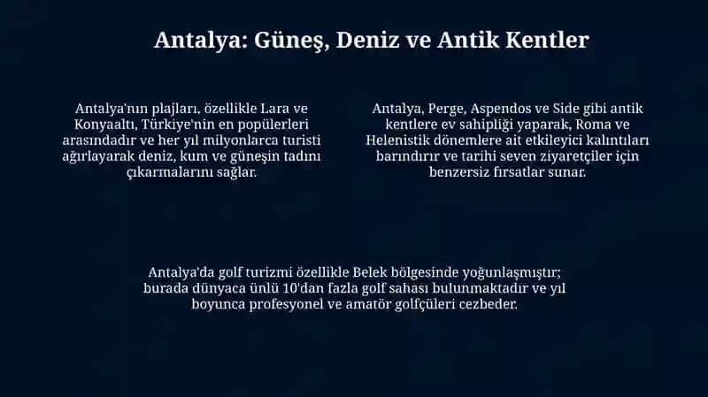 Türkiye’nin Ünlü Turistik Şehirleri (İstanbul, Antalya, Kapadokya) 4