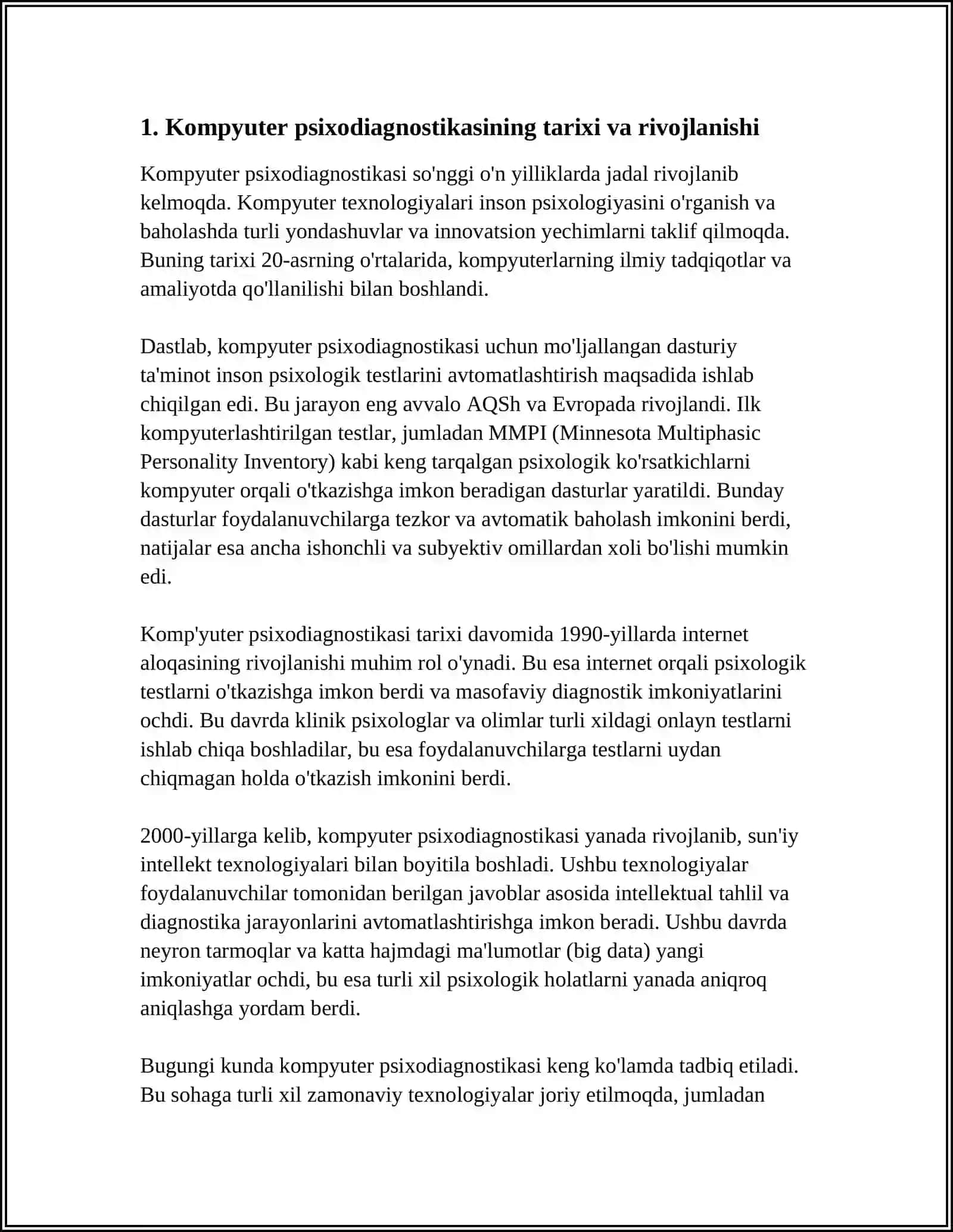 KOMPYUTER PSIXODIAGNOSTIKASINING YUTUQ VA KAMCHILIKLARI 4