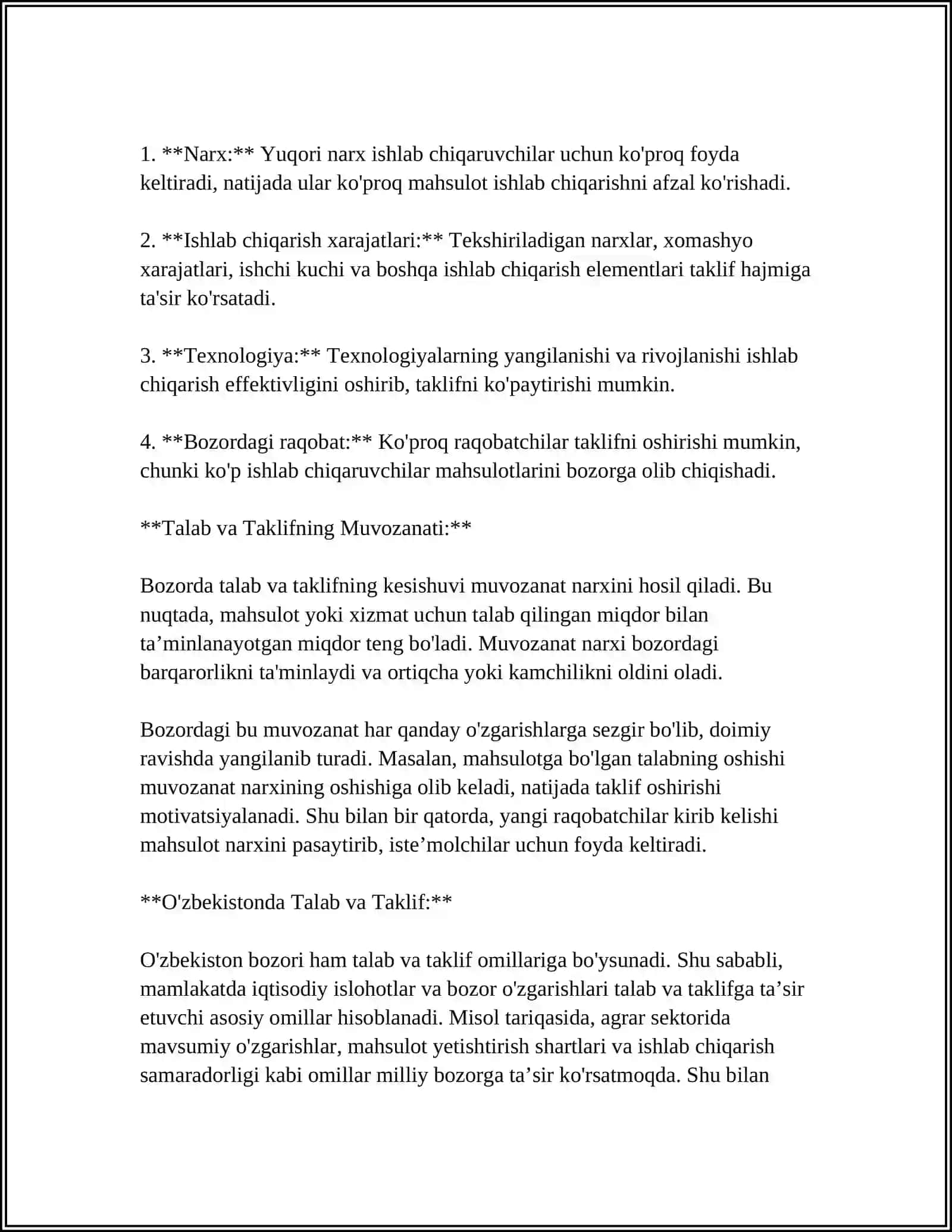CAMBRIDGE MAKTABI A. MARSHALLNING TALAB VA TAKLIF NAZARIYALARI 4