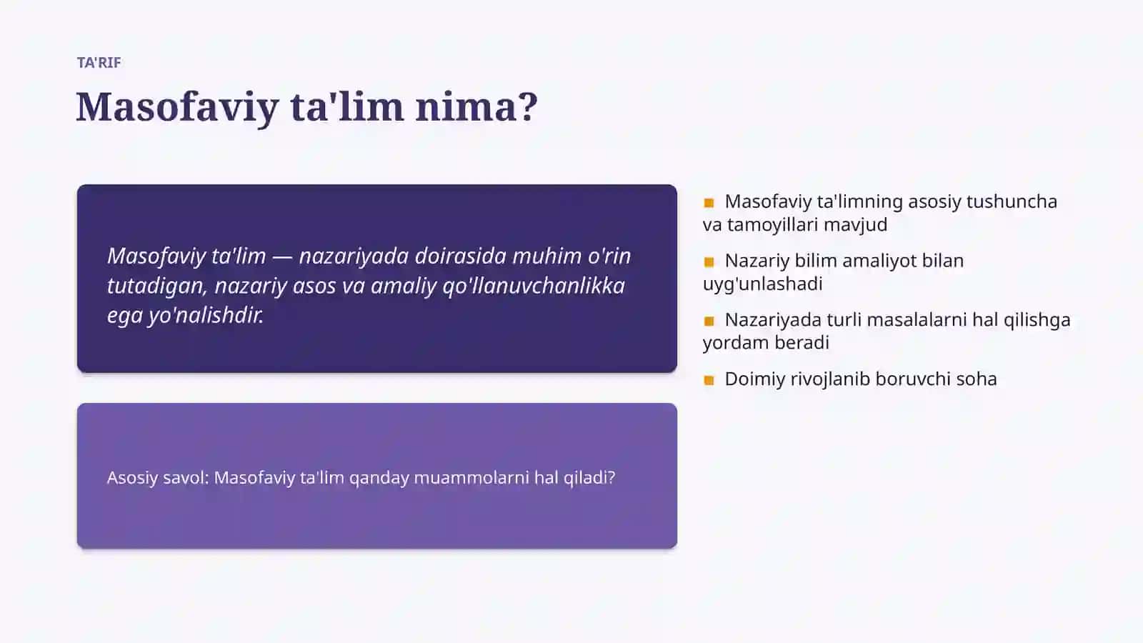 Masofaviy Ta'lim 4