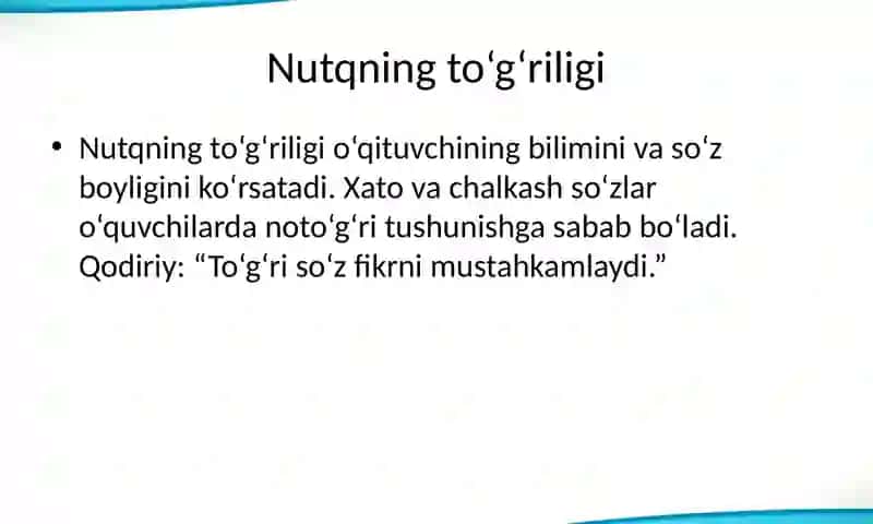 NUTQ TEXNIKASI VA NOTIQLIK MADANIYATI 4