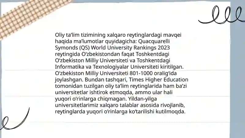 Oʻzbekistonning Xalqaro Reytingi 4