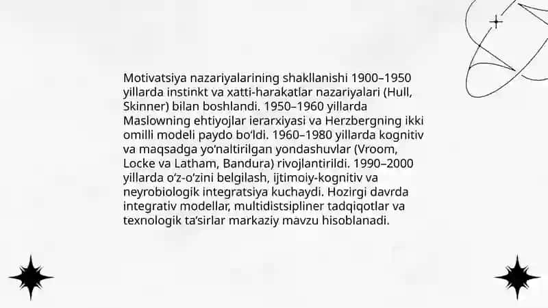Inson motivatsion sohasining rivojlanishi 4