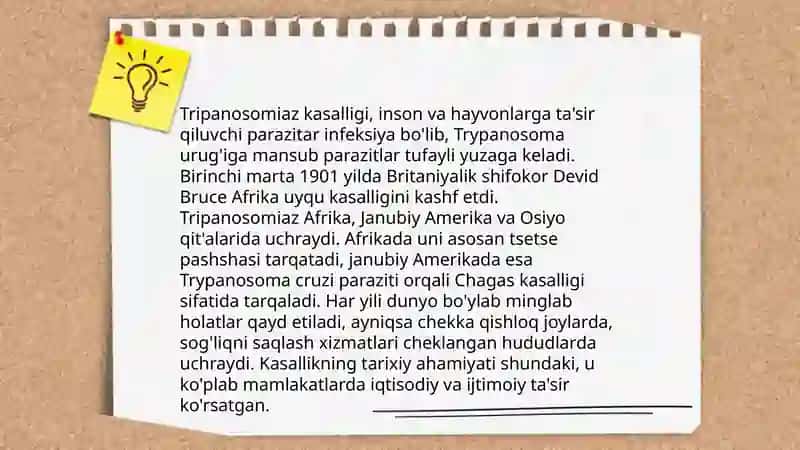 Tripanosomalar avlodi. (Tripanosomozkasalligini qo’zg’ovchilari) 4
