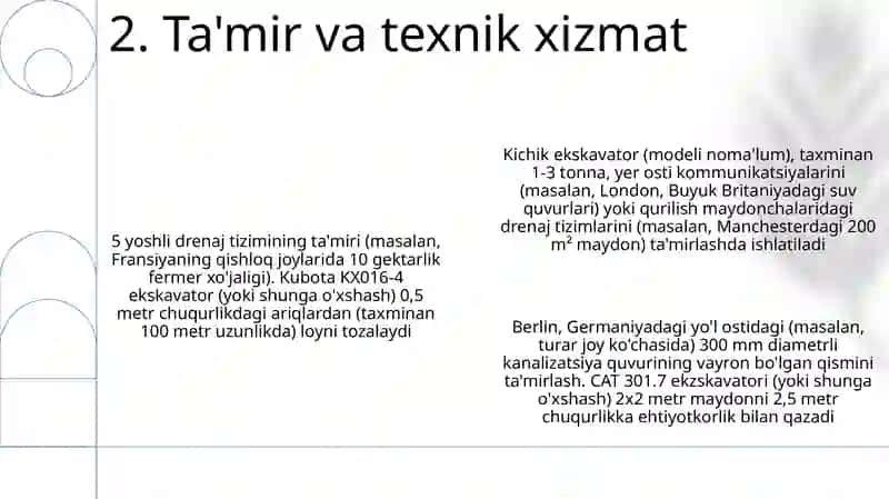 Kòp chòmichli ekskovatorlar bilan grunt qazish 4