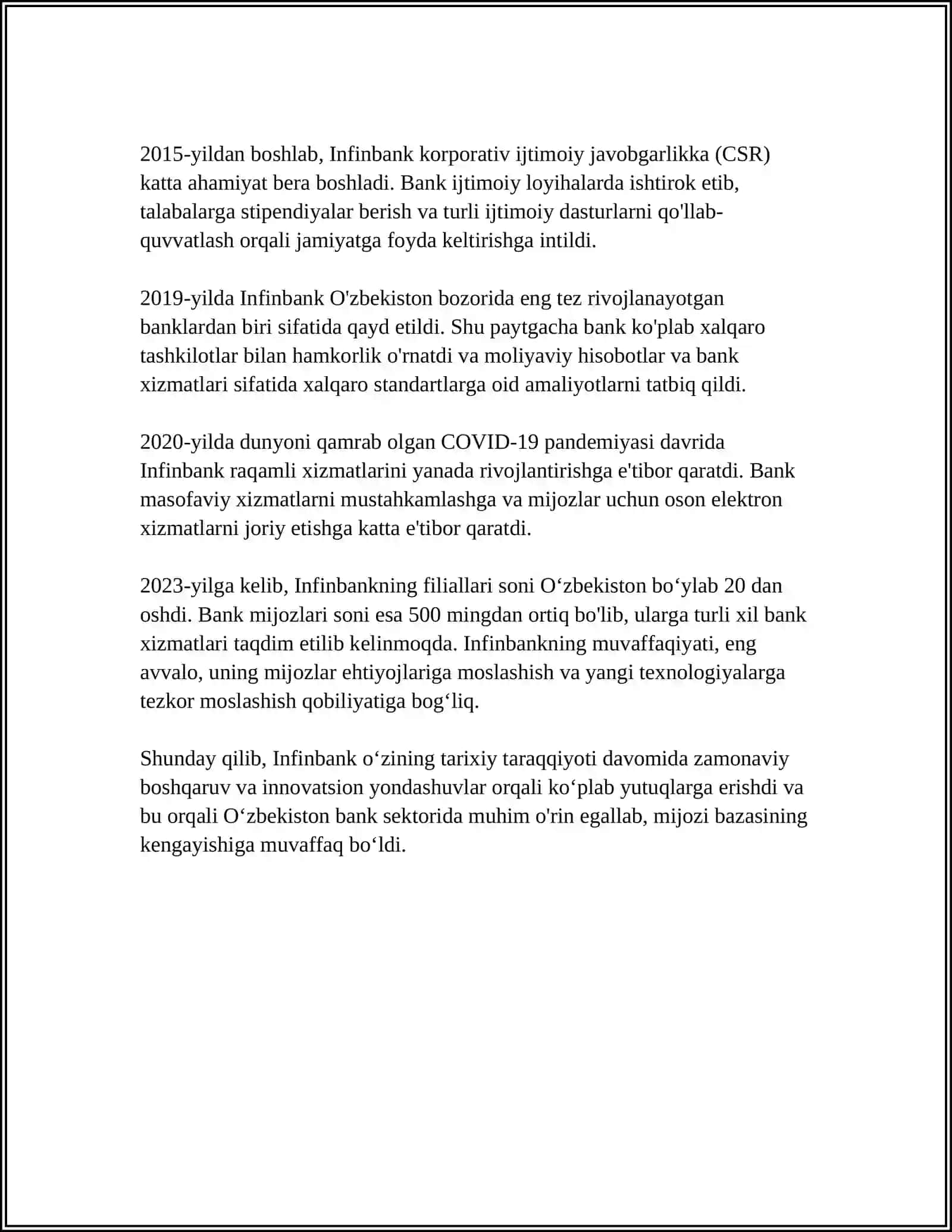 INFINBANK HAQIDA MA’LUMOT 4