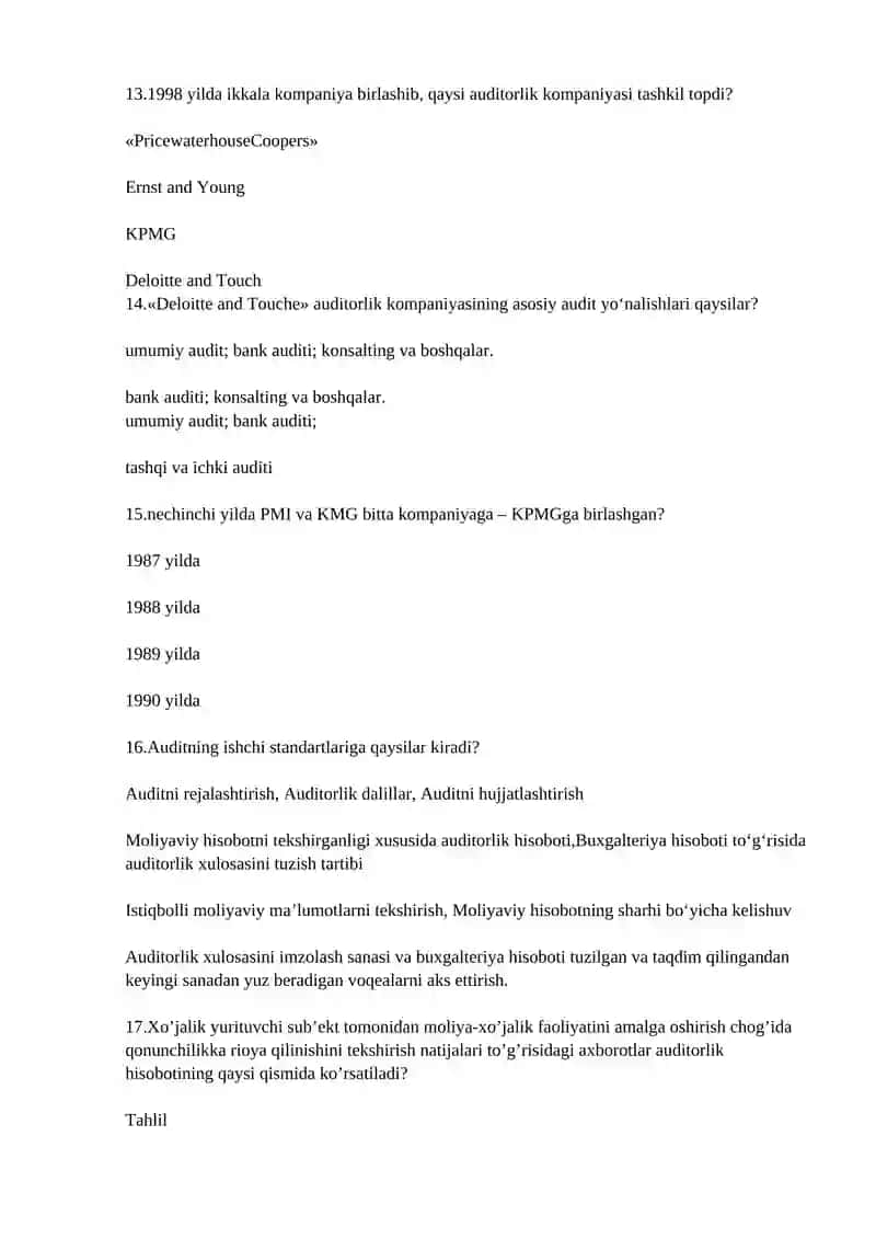 Auditorlik faoliyati rejalashtirish standartlari 4