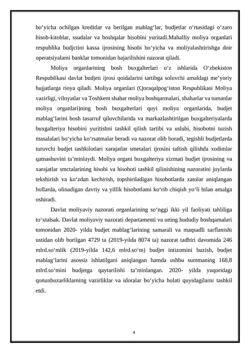 ŌZBEKISTON RESPUBLIKASI BUDJET KODEKSI 4