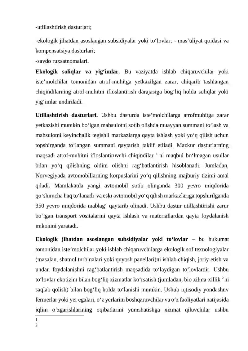 YASHIL IQTISODIYOTDA FOYDALANILADIGAN DASTAKLAR VA MEXANIZMLAR. 4