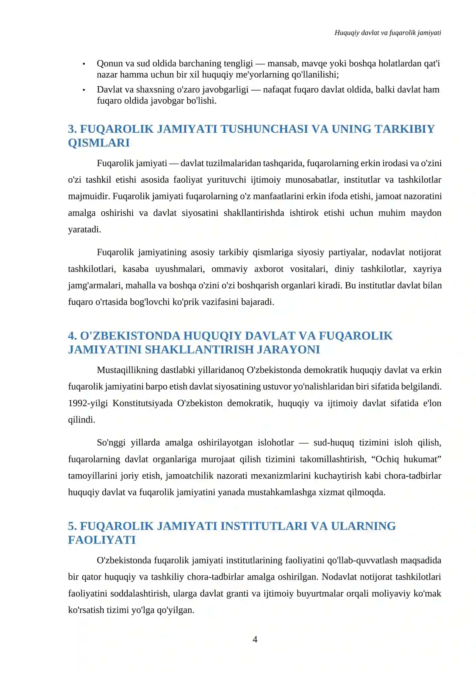 Referat Huquqiy davlat va fuqarolik jamiyati 4