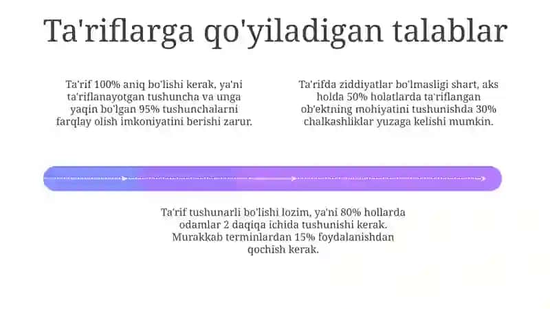 Tushunchalarni tariflash qoydalari 4