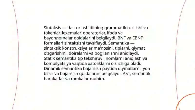 Dasturlash tillari 4