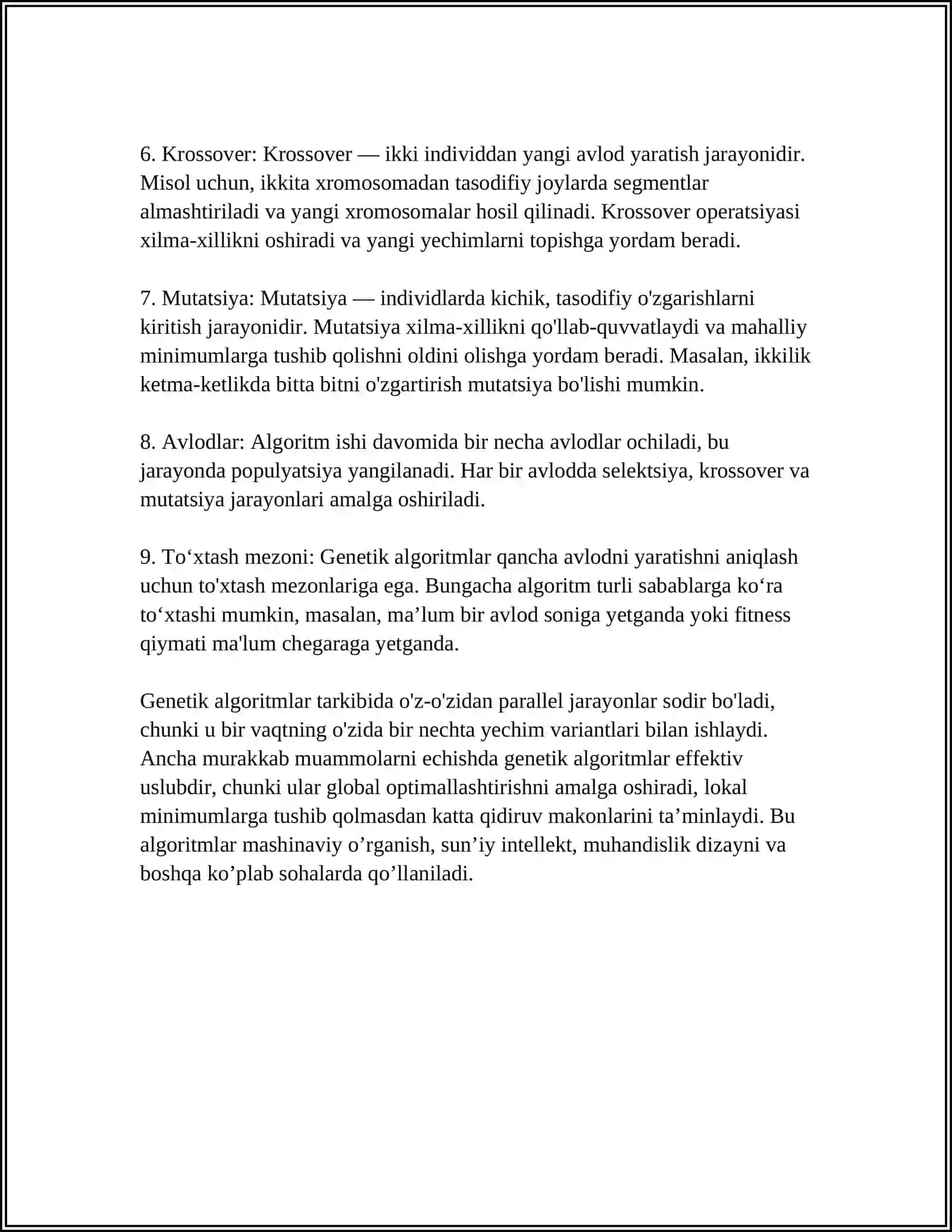 GENETIK ALGORITMLAR 4