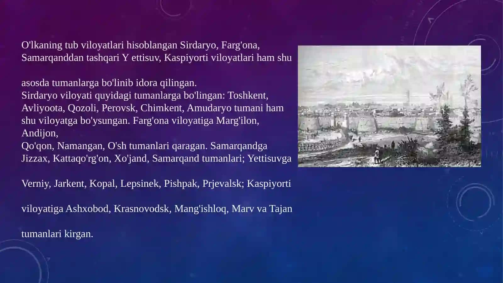 O‘rta Osiyoning Rossiya imperiyasi boshqaruvi davridagi tarixiy geografiyasi 4