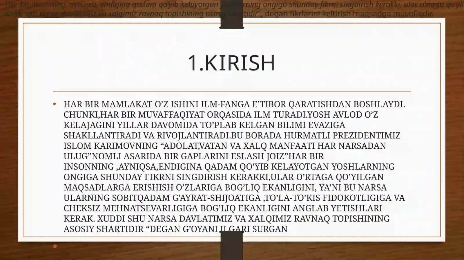 O’ZBEKISTON RESPUBLIKASIDA TA’LIM SOHASIDA AMALGA OSHIRILGAN ISLOHOTLAR 4