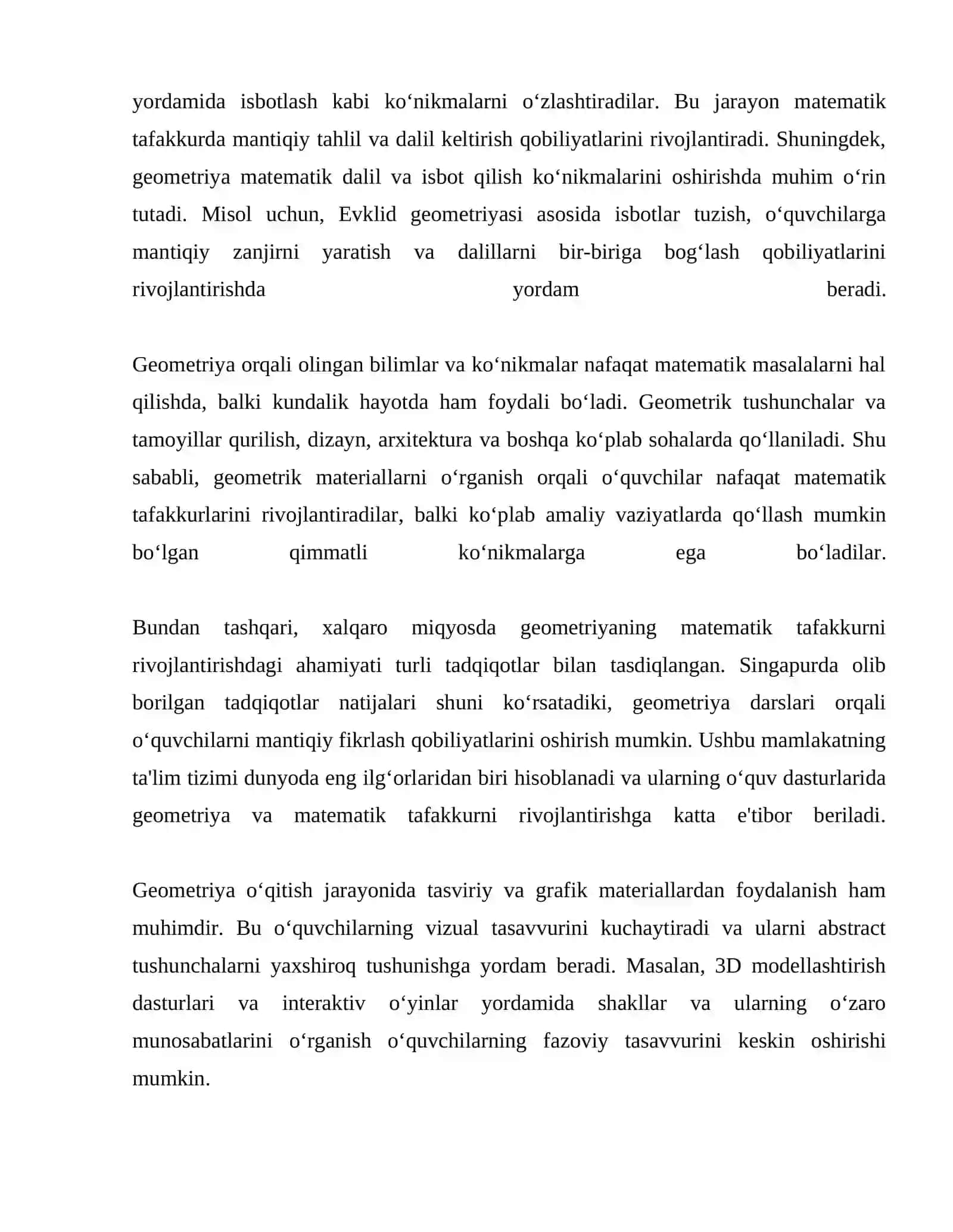 Geometrik materiallarni o'rganish 4