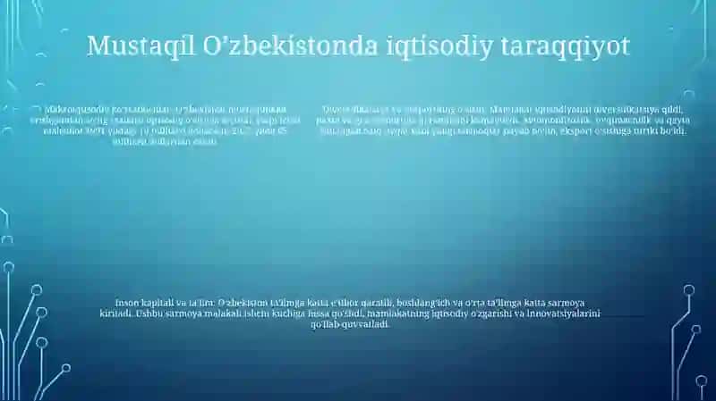 O'zbekiston Mustaqil Taraqqiyot Yo'Lida 4