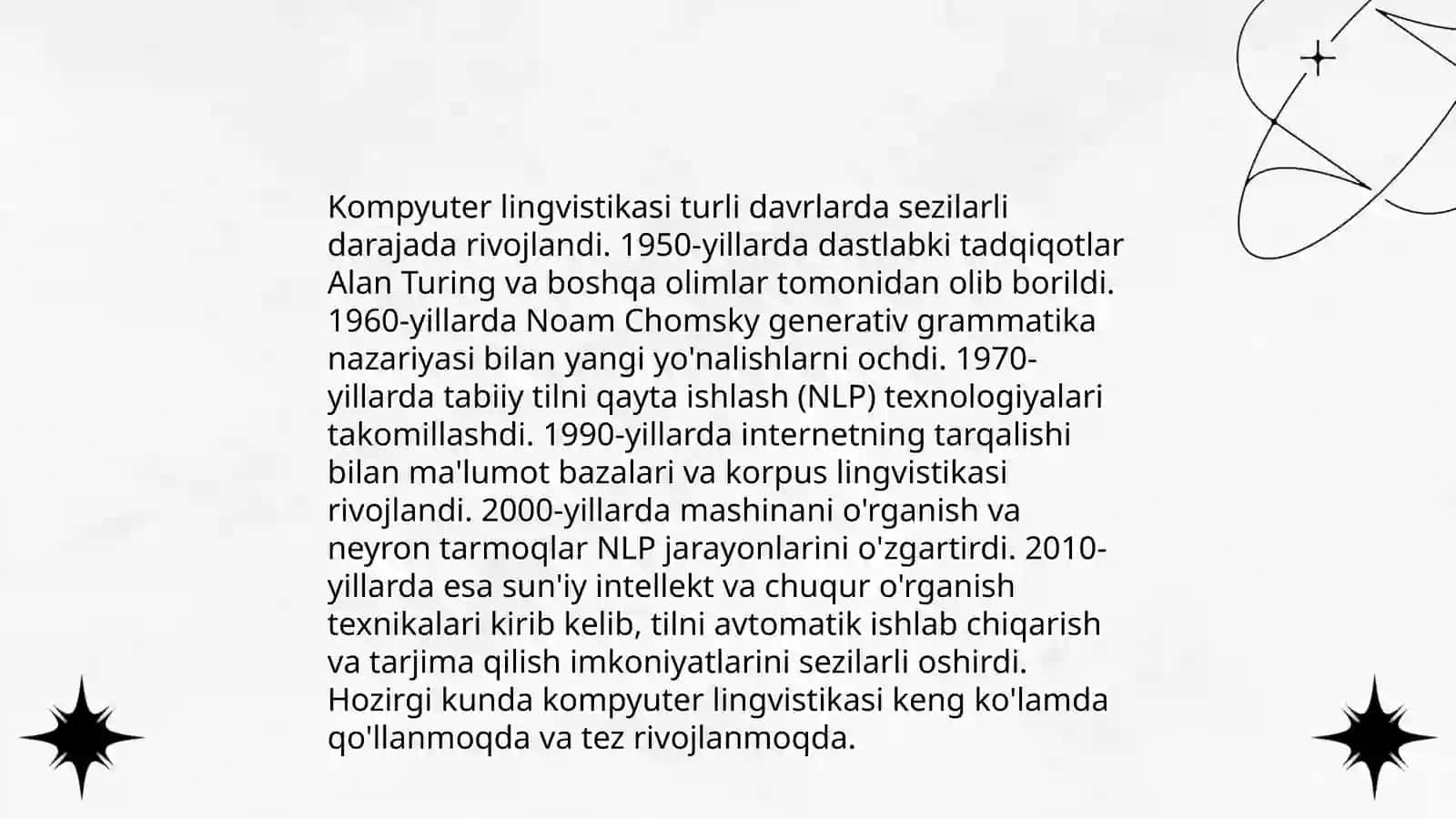 Kompyuter lingvistikasi taraqqiyoti va tarixi 4