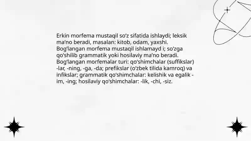 Morfema va uning turlari 4