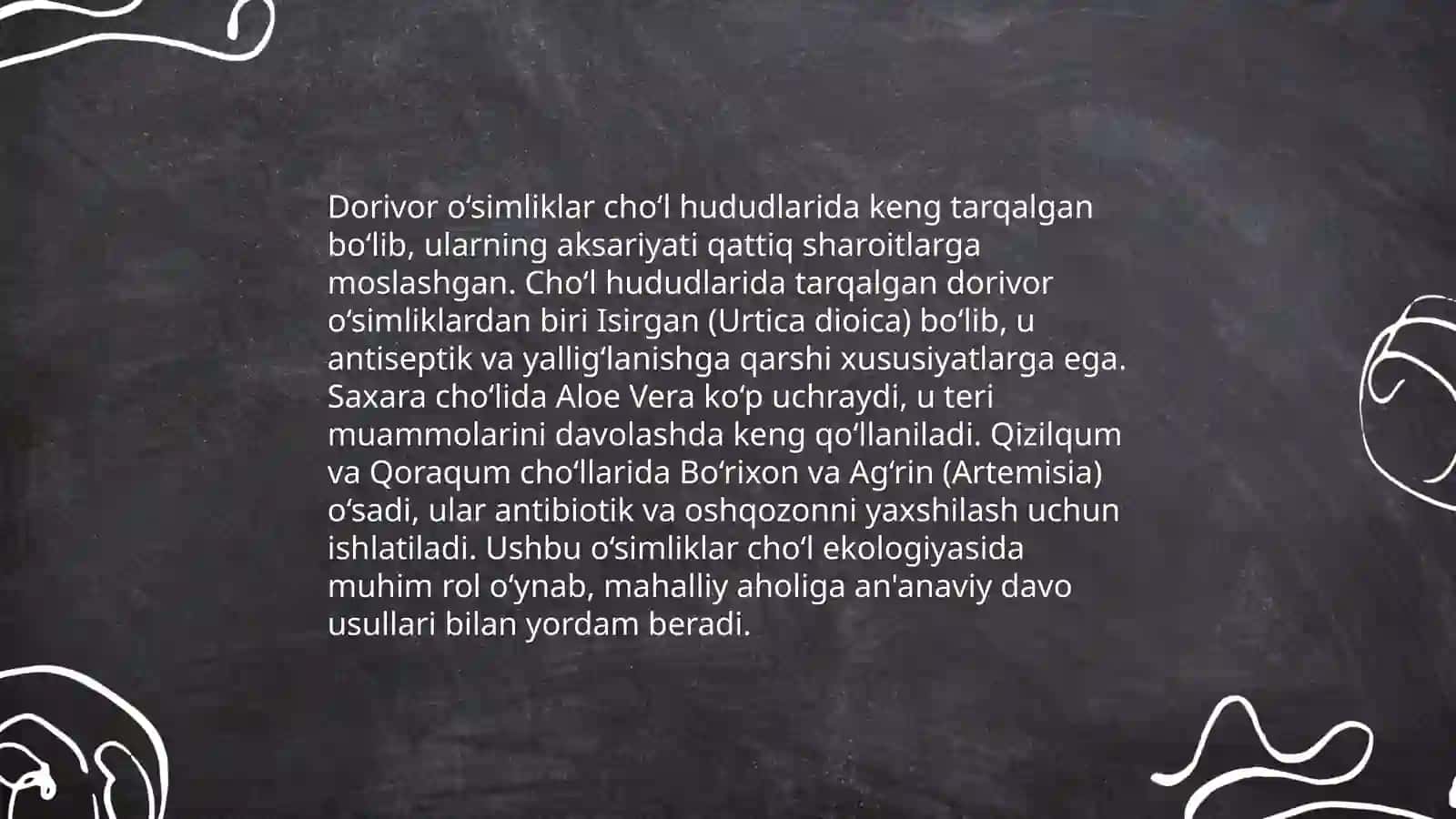 Dorivor ösimlik turlarining turli mintaqalar va turli ekalogik xududlar buyicha tarqalashi 4
