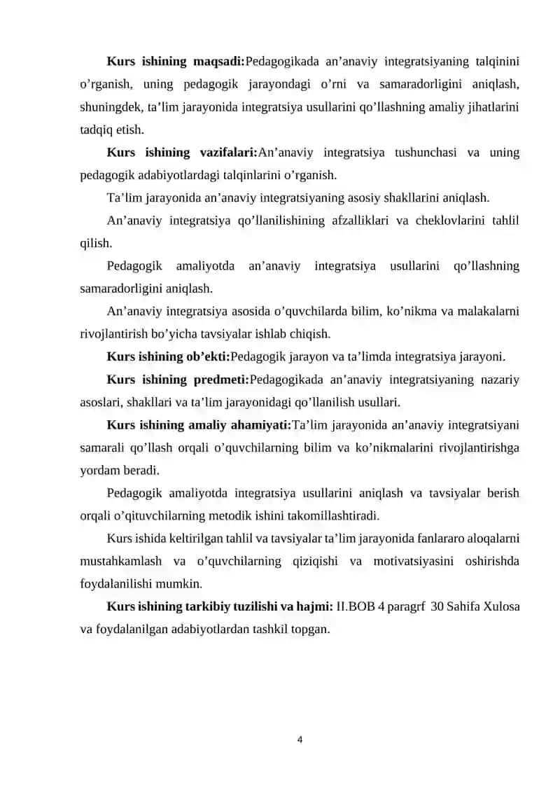 PEDAGOGIKADA AN’ANAVIY INTEGRATSIYANING TALQIN QILINISHI 4
