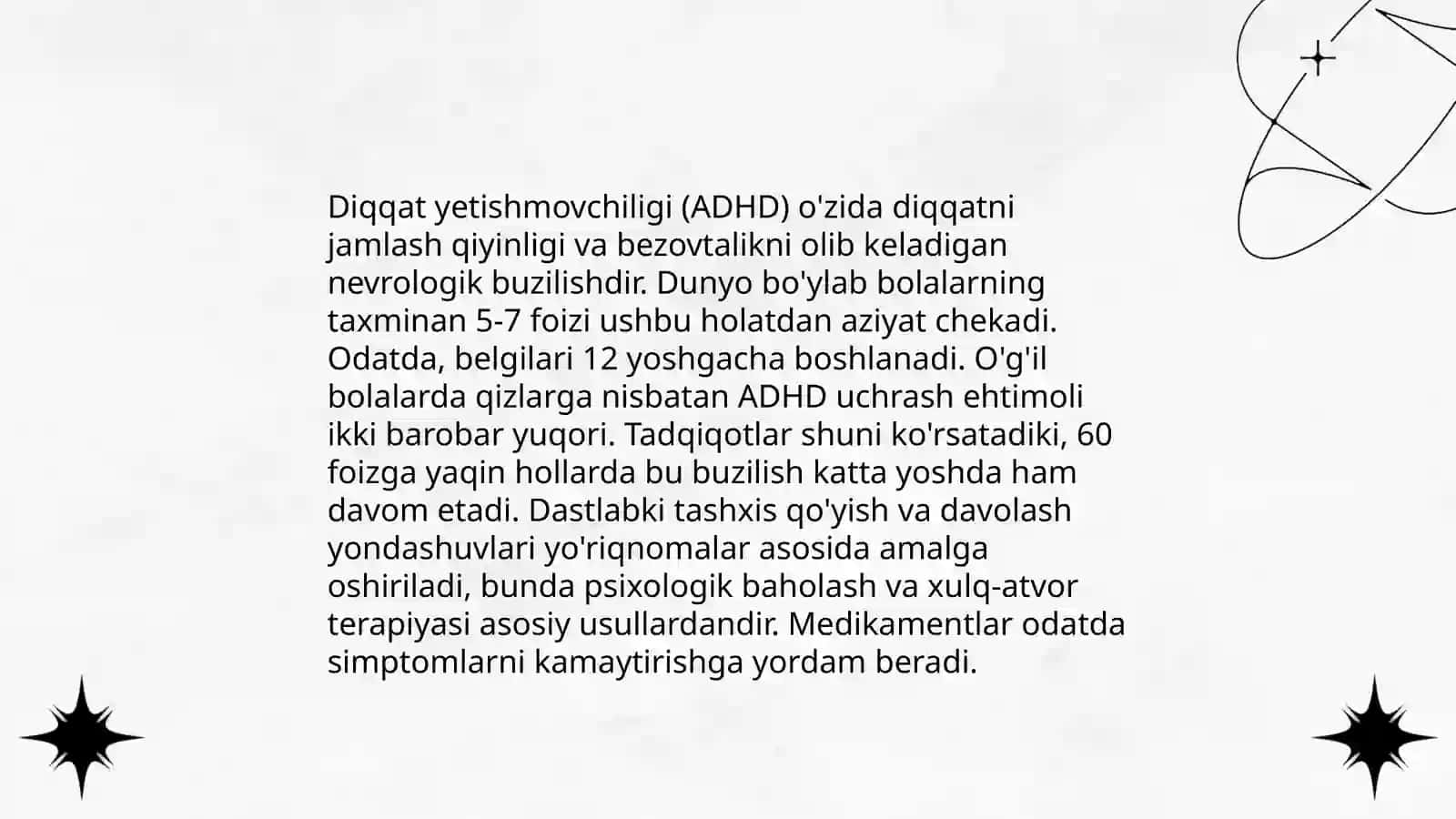 Bolalar xulq-atvoridagi ogʻishishlarni diagnostika qilish 4