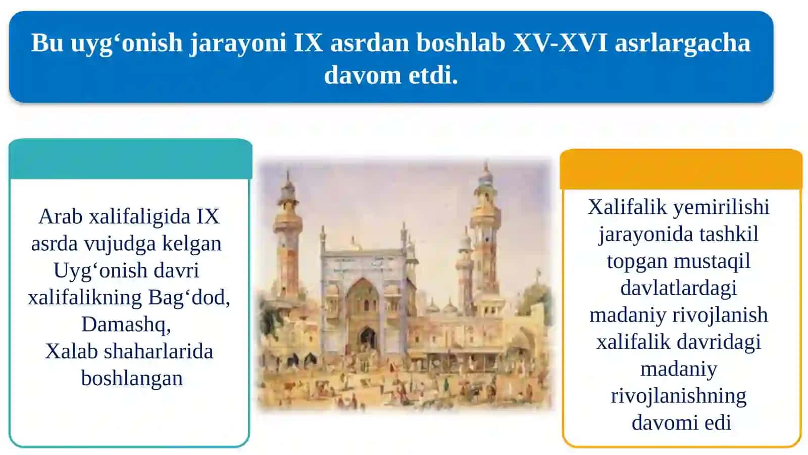 SHARQ UYG`ONISH DAVRIDA PEDAGOGIK FIKRLARNING RIVOJLLANISHI VA TA`LIMIY AXLOQIY FIKRLAR RIVOJI 4