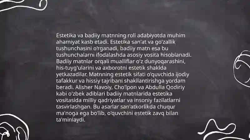 Badiiy matn va uning estetik vazifasi 4