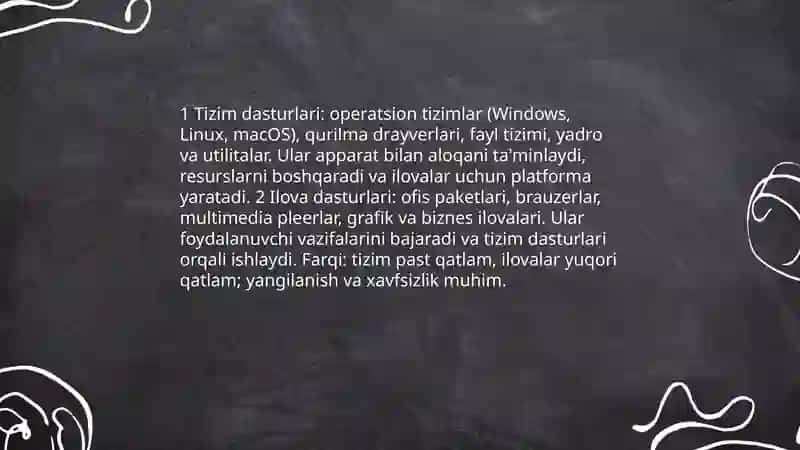 Dasturiy ta'minot tushunchasi 4