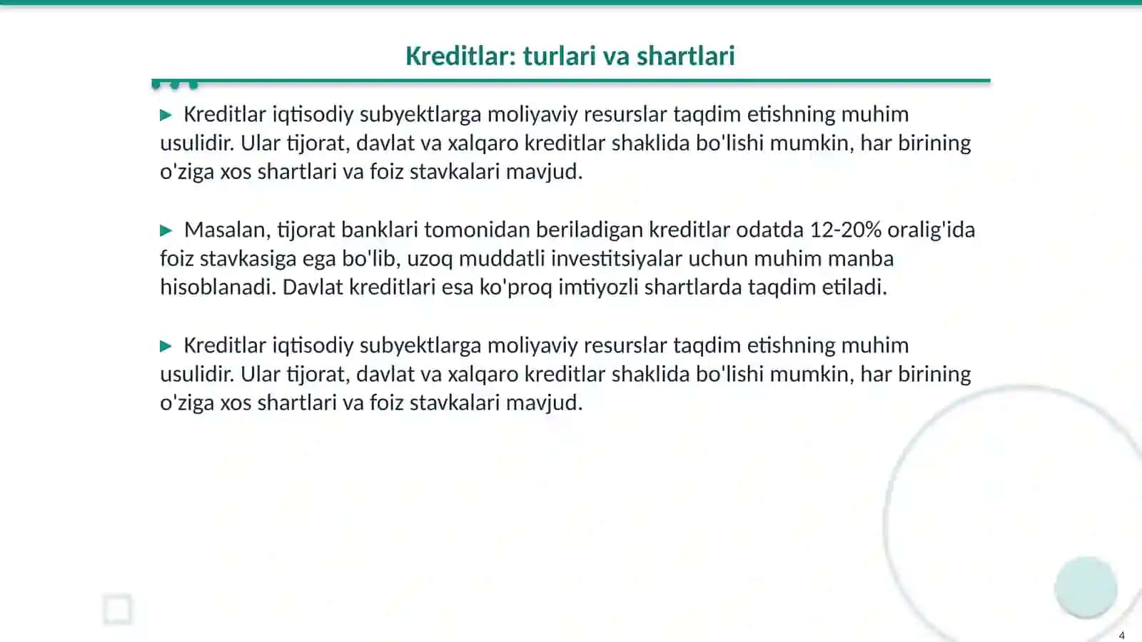 Xorijiy investitsiyalar va kreditlar hisobiga investitsiya moliyalashtirish 4