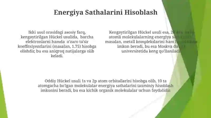 Oddiy va Kengaytirilgan Hyukkel Metodi 4