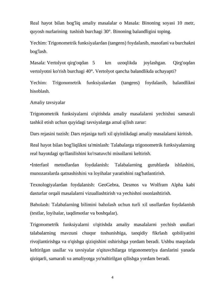 Trigonometrik funksiyalarni oqitish metodikasi 4