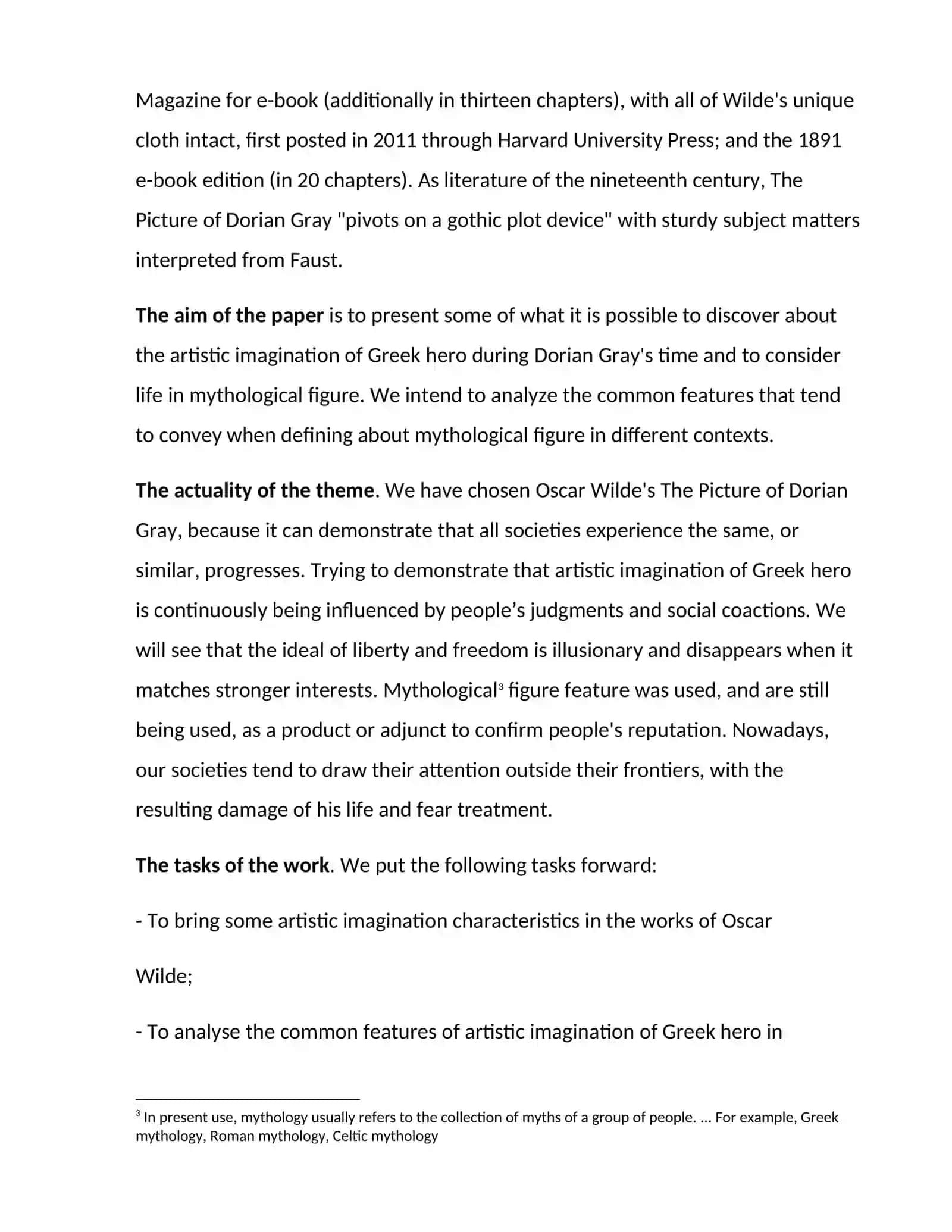 The Picture of Dorian Gray Course Paper 4