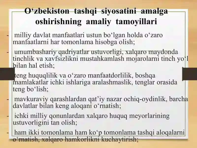 O`zbekistonning xalqaro tashkilotlar bilan hamkorlik aloqalari 4