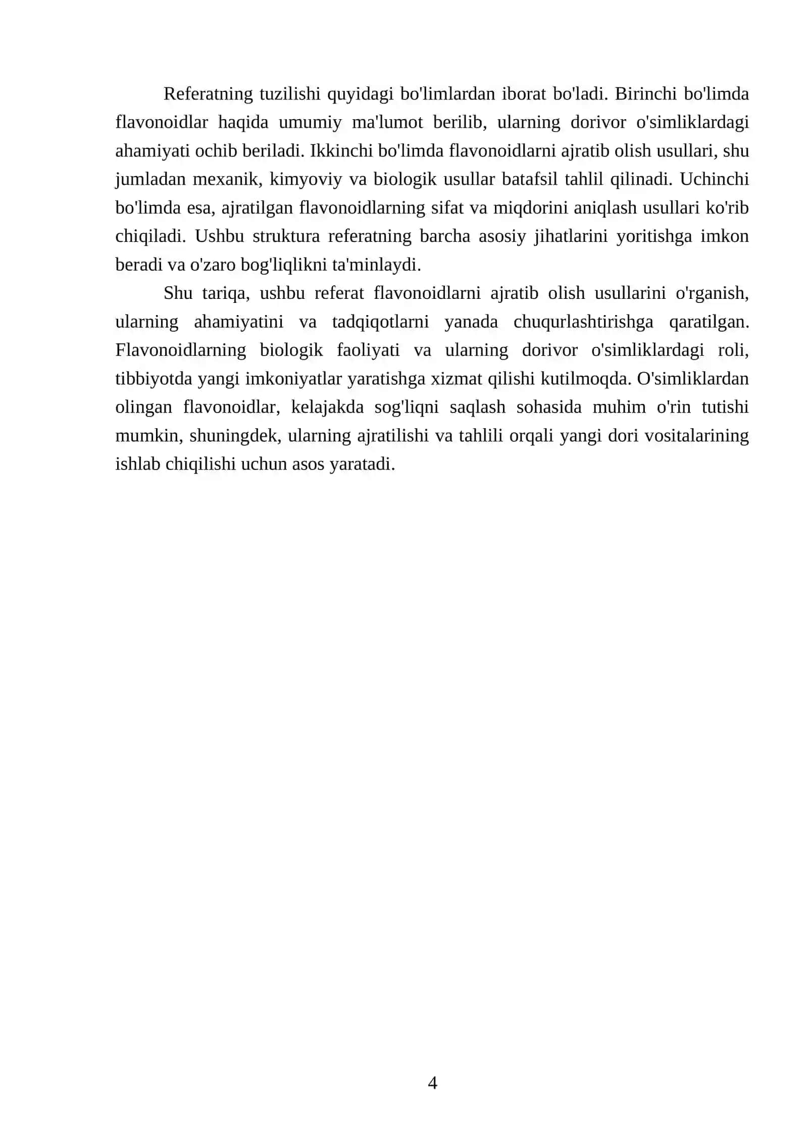 Dorivor o'simlik mahsulotlaridan flavonoidlarni ajratib olish usullari 4